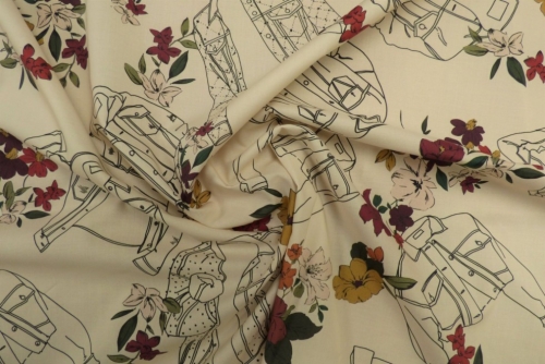 Lady McElroy Marlie Cotton Lawn Fabric Cream