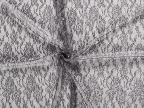 Fine Floral Lace Fabric Taupe