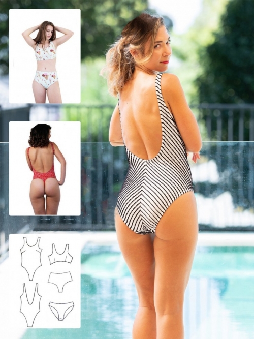 Booby Traps Paper Sewing Pattern Lauren Swimsuit