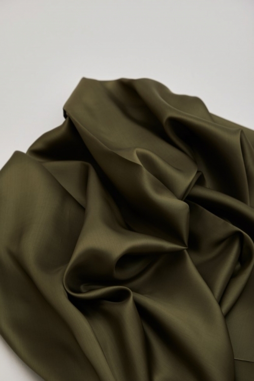 Mind The MAKER Viscose Plain Lining Fabric Green Khaki