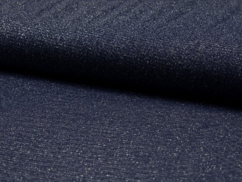 Deadstock Lurex Mesh Fabric Navy Blue