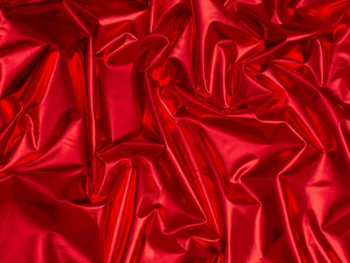 Minerva Core Range Metallic Activewear Lycra Four Way Stretch Knit Fabric Red