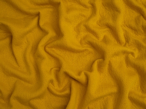 Double Layer Cotton Sweater Knit Stretch Fabric Ochre