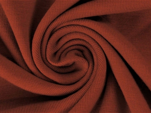Minerva Core Range Cotton Lycra Jersey Stretch Knit Fabric Rusty