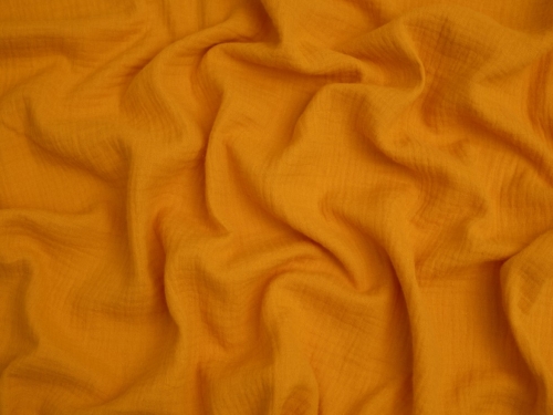 Minerva Core Range Cotton Double Gauze Fabric Deep Gold