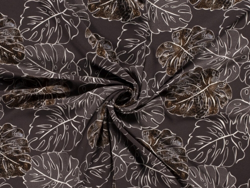 Soft Polyester Crepe Fabric Brown