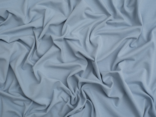 Minerva Core Range Organic Cotton Jersey Stretch Knit Fabric Baby Blue