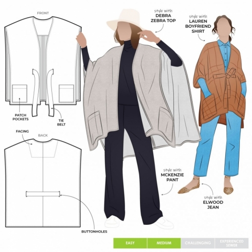 Style Arc Paper Sewing Pattern Percy Poncho
