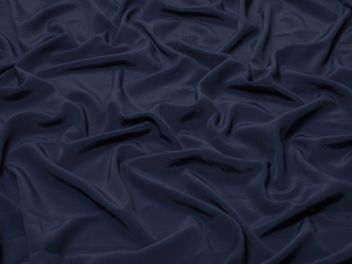 Minerva Core Range Polyester Morrocaine Crepe Fabric Navy Blue