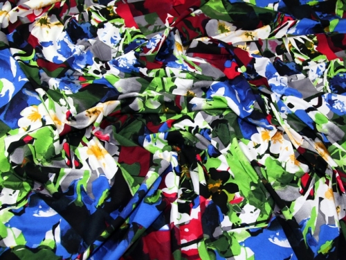 Deadstock Viscose Jersey Stretch Knit Fabric Multicoloured