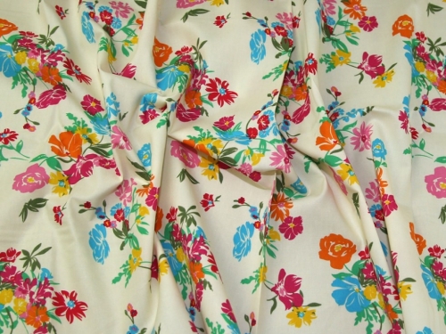 Deadstock 100% Cotton Poplin Fabric Cream Pink