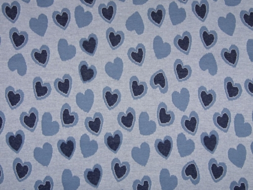 Deadstock Jacquard Stretch Knit Fabric Dusty Blue