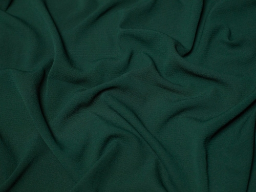 Minerva Core Range Pebble Textured Stretch Woven Crepe Fabric Bottle Green