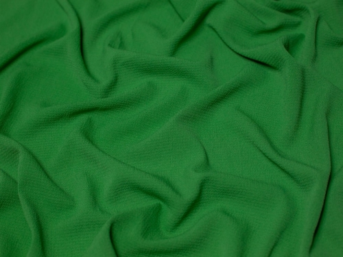 Minerva Core Range Pebble Textured Stretch Woven Crepe Fabric Emerald Green