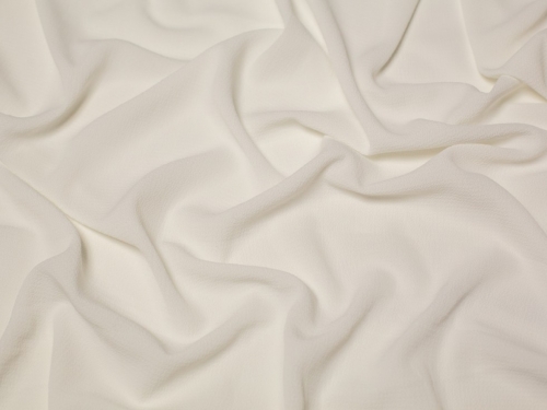 Minerva Core Range Pebble Textured Stretch Woven Crepe Fabric Ivory