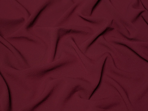 Minerva Core Range Pebble Textured Stretch Woven Crepe Fabric Wine