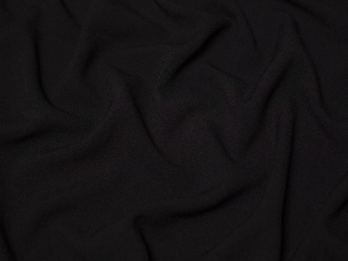 Deadstock Textured Stretch Woven Crepe Fabric Black