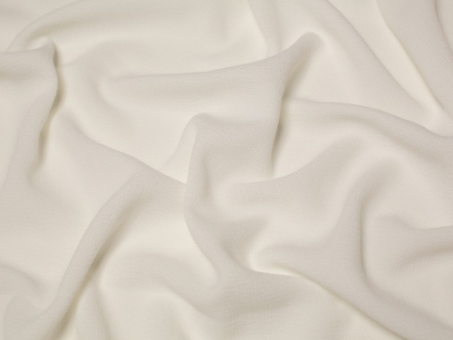 Deadstock Textured Stretch Woven Crepe Fabric Ivory