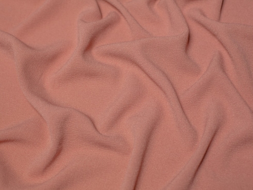 Deadstock Textured Stretch Woven Crepe Fabric Rose Pink