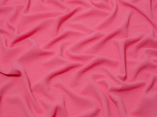 Minerva Core Range Ocean Washed Stretch Woven Crepe Fabric Bright Pink