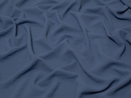 Minerva Core Range Ocean Washed Stretch Woven Crepe Fabric Denim Blue