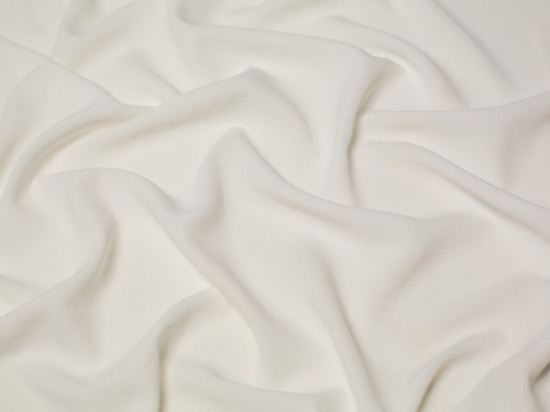 Minerva Core Range Ocean Washed Stretch Woven Crepe Fabric Ivory