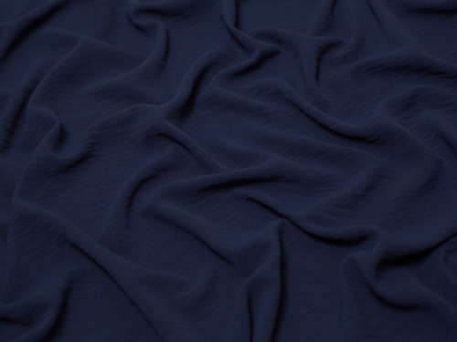 Minerva Core Range Ocean Washed Stretch Woven Crepe Fabric Navy Blue