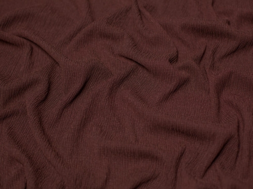 Minerva Core Range Tree Bark Textured Stretch Woven Crepe Fabric Brown