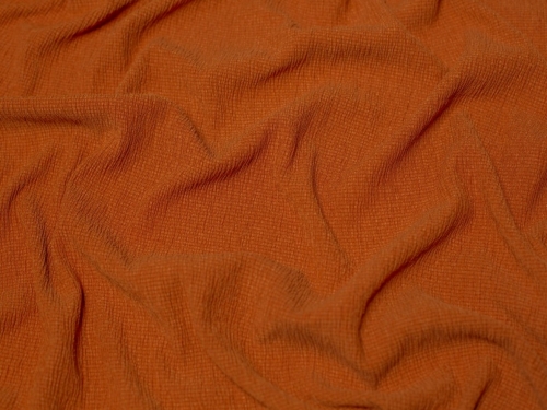 Minerva Core Range Tree Bark Textured Stretch Woven Crepe Fabric Burnt Orange