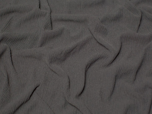 Minerva Core Range Tree Bark Textured Stretch Woven Crepe Fabric Dark Grey