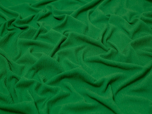 Minerva Core Range Tree Bark Textured Stretch Woven Crepe Fabric Emerald Green