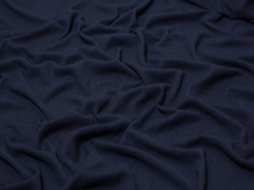 Minerva Core Range Tree Bark Textured Stretch Woven Crepe Fabric Navy Blue