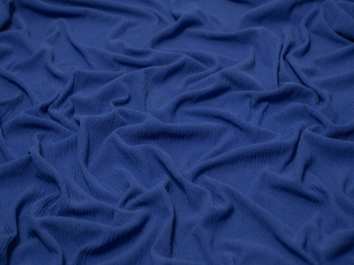 Minerva Core Range Tree Bark Textured Stretch Woven Crepe Fabric Royal Blue