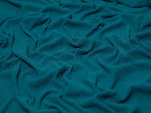 Minerva Core Range Tree Bark Textured Stretch Woven Crepe Fabric Teal
