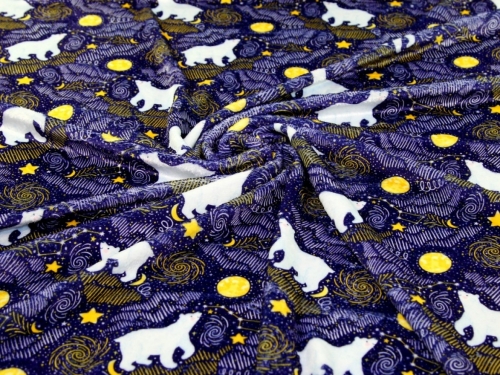 Plush Cuddle Fleece Fabric Deep Blue