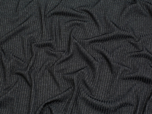 Minerva Core Range Lurex Sparkle Rib Stretch Knit Fabric Black & Silver