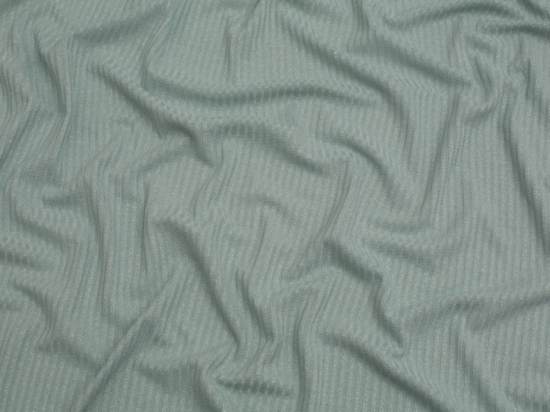 Minerva Core Range Lurex Sparkle Rib Stretch Knit Fabric Mint & Silver
