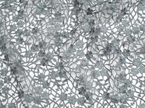 Minerva Core Range Heavy Guipure Lace Fabric Grey