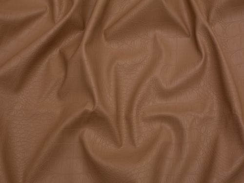 Minerva Core Range Aligator Faux Leather Fabric Camel