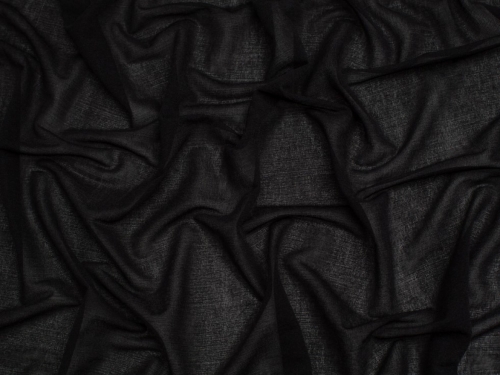 Minerva Core Range Sheer Chiffon Stretch Knit Mesh Fabric Black