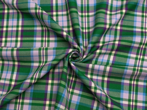 Minerva Core Range Polyester Viscose Suiting Fabric Green & Purple