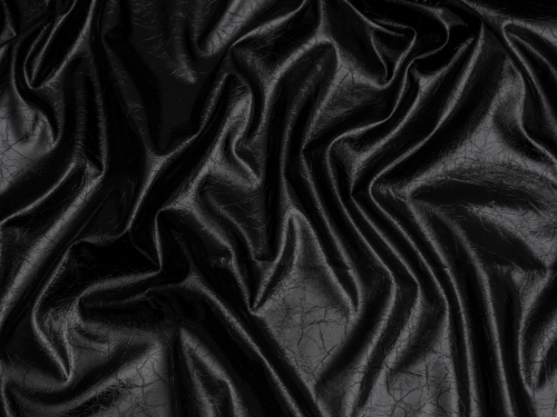 Minerva Core Range Distressed Patent Faux Leather Fabric Black