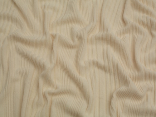 Minerva Core Range Brushed Texture Rib Stretch Knit Fabric Cream