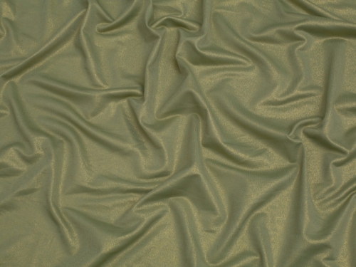 Minerva Core Range Lurex Sparkle ITY Silky Stretch Knit Fabric Green & Gold