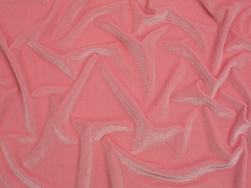 Minerva Core Range Panne Velvet Stretch Knit Fabric Light Pink