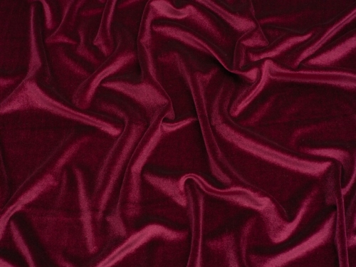 Minerva Core Range Panne Velvet Stretch Knit Fabric Wine