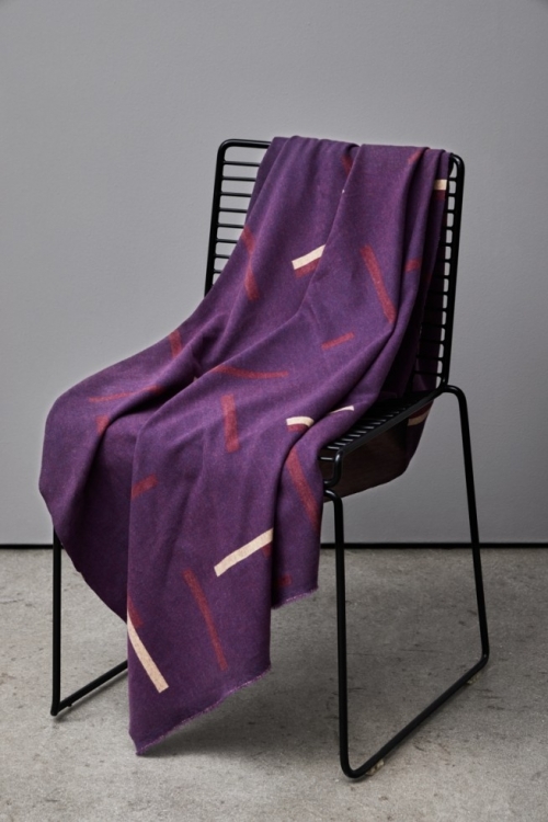 Mind The MAKER Organic Pixie Jacquard Stretch Knit Fabric Plum