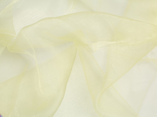 Sheer Organza Fabric Lemon