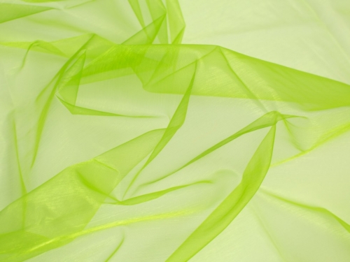 Sheer Organza Fabric Lime Green