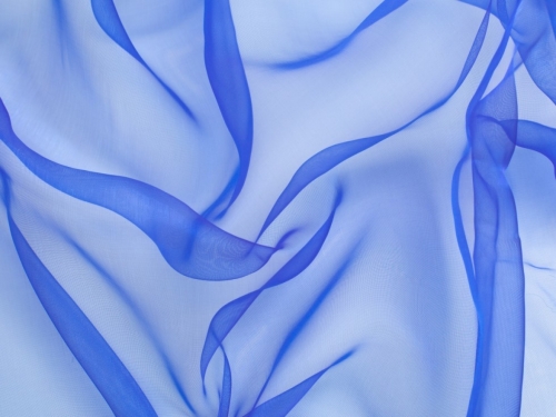 Sheer Organza Fabric Royal Blue
